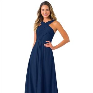 Navy Azazie Kaleigh Bridesmaid Dress